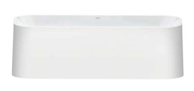 Eclipse DuraFoga Freestanding Bath Overflow and Chrome Push Open Waste Polished White 1700x700mm