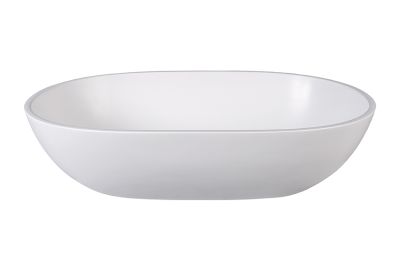 Dubai Countertop Basin Polished White 550x350x125mm