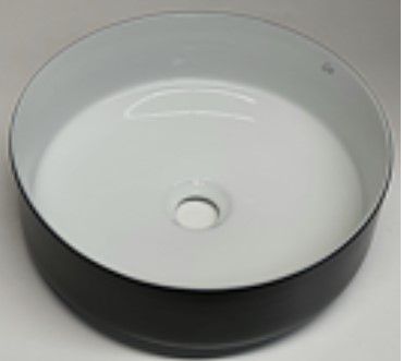 Sianna 2-Tone Black & White Countertop Basin 355x355x120mm