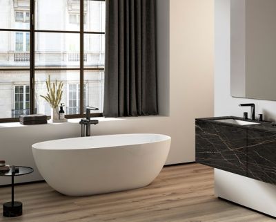 Barcelona 2 Freestanding Bath Polished White 1698x806x535mm