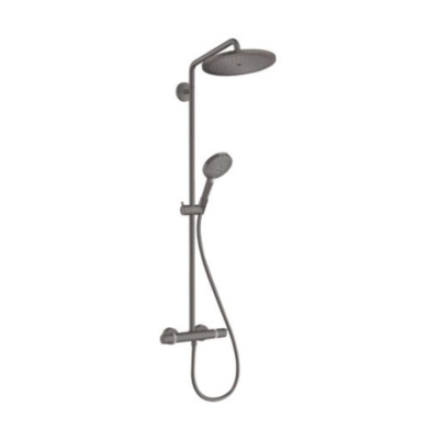 Croma Select S Showerpipe 280 1jet with thermostat and Handshower Brushed Black Chrome
