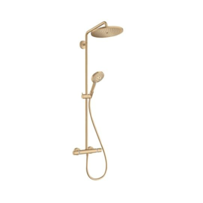 Croma Select S Showerpipe 280 1jet EcoSmart 9 l/min with thermostat and hand shower Brushed Bronze