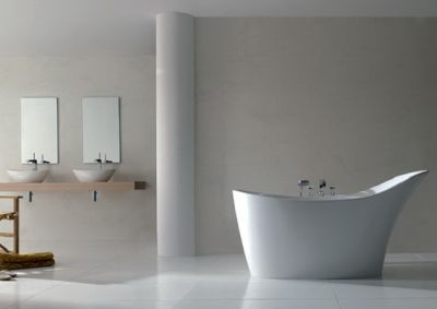 Amalfi Freestanding Bath Polished White