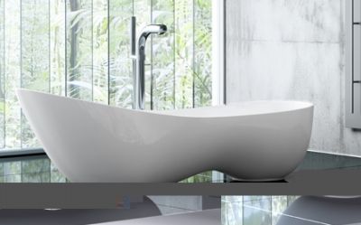 Cabrits Freestanding Bath Polished White 1745x745x390mm