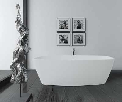 Vivace Freestanding Bath Polished White 1750x780x550mm