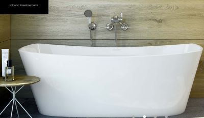 Trivento Freestanding Bath Polished White 1650x707x580mm