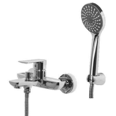 Dune Chrome Bath Mixer Wall Type