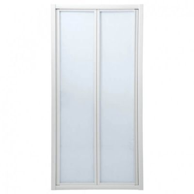 Shower Door Bi-Folder White 900x1850