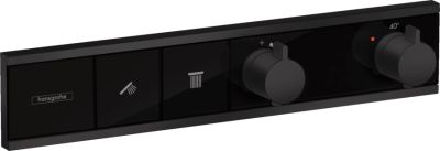 RainSelect Thermostat for concealed installation for 2 functions Matt Black