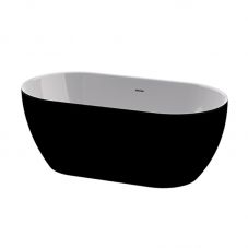 Zala Freestanding Bath Matt Black 1440x750x570mm