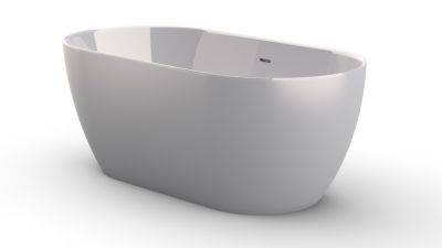 Zala Freestanding Bath Polished White 1440x750x570mm