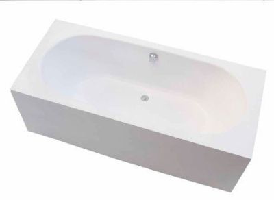 Cube Freestanding Bath Gloss Inner Matt White Outer 1800x800x600mm