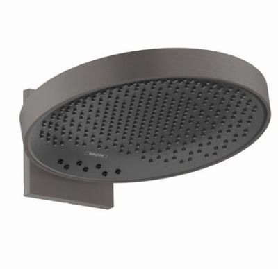 Rainfinity Overhead shower 360 3jet with wall connector Brushed Black Chrome