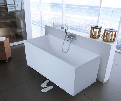 Diamond Freestanding Bath Polished White 1705x740x550mm
