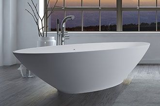 Ciola Freestanding Bath Polished White 1745x880x480mm