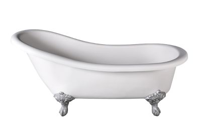 Sophia Slipper Freestanding Bath Polished White 1650x735x770mm