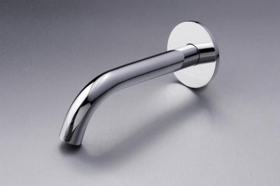 Wall Spout Round Matt Black 130mm