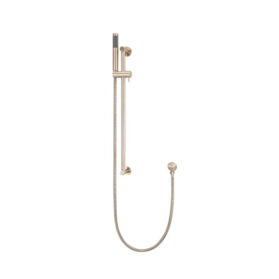 Rail Set Shower Column With Hand Shower Brushed Champagne