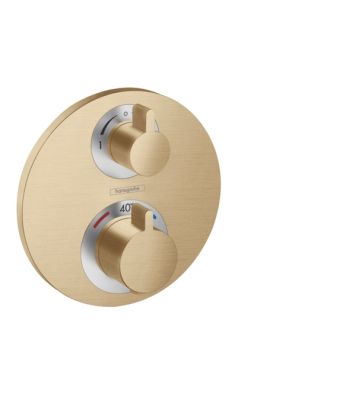 Ecostat S Thermostat for concealed installation for 2 functions Brushed Bronze