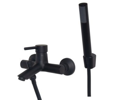 Moon Black Bath Mixer W/T std offset