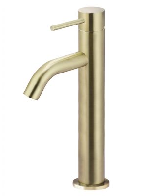 PIiccola Tall Basin Mixer With 130mm Spout Brushed Tiger Bronze