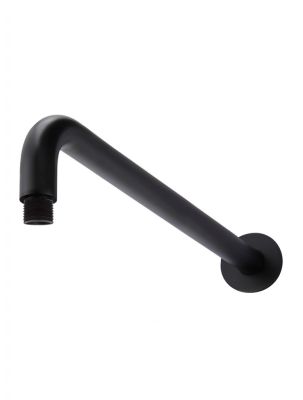 Wall Shower Arm Matt Black 400mm