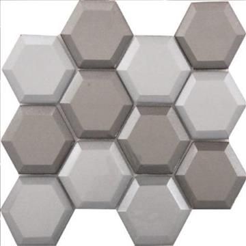 Prism Light Grey Hexagonal (260x220mm)