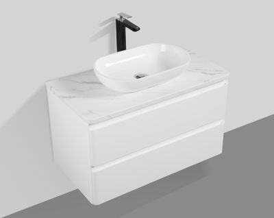 Santorini 900 White Single Draw Vanity Set