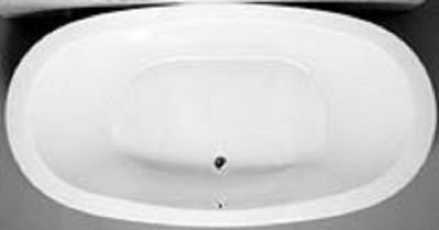 Valencia Oval Built-in Bath Polished White 1800x950x415mm
