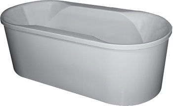 Dundee Oval Freestanding Bath Polished White 1700x800x600mm