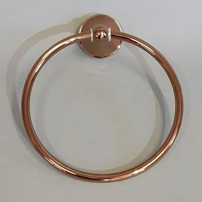 Wall-mounted Towel Ring Rose Gold Brass 185mm