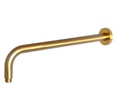 Shower Arm Round Brushed Brass 400mm