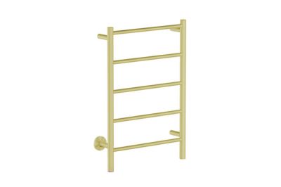 NATURAL 5 Bar 500mm Straight Heated Towel Rail with PTSelect Switch Champagne Gold
