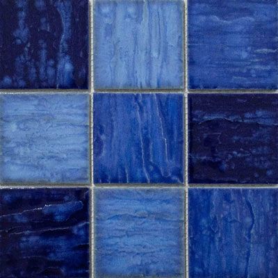 Bahama Mixed Blue 95x95x6mm Glazed Porcelain Mosaic (1.716 sqm/box