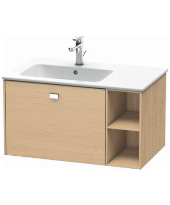 Brioso Vanity Unit 820mm With Cubby-holes Right Natural Oak 442x820x479mm