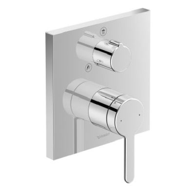 C.1 Single Lever Shower Diverter Mixer For Concealed InstallationChrome High Gloss Square Escutcheo