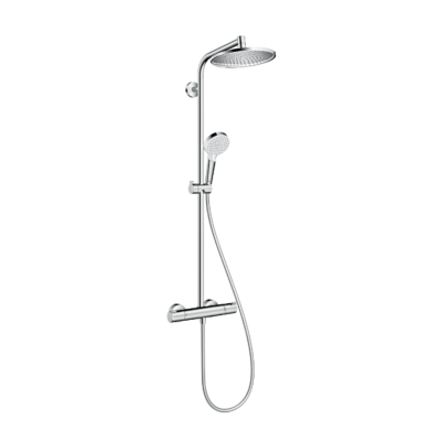 Crometta S Showerpipe 240 1jet With Thermostat Chrome