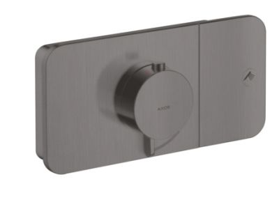 One Thermostatic Module For Concealed Installation For 1 Function Brushed Black Chrome
