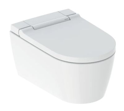 AquaClean Sela WC Complete Solution Wall-hung Toilet Polished White With White Design Cover
