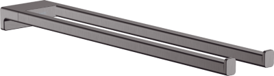 AddStoris Towel Holder Twin-handle Brushed Black Chrome