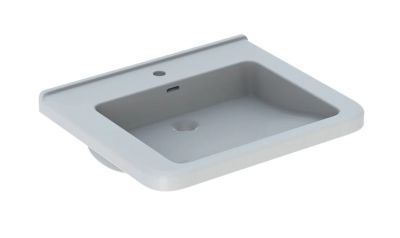 Selnova Comfort Square Basin With Tap Hole and Overflow Polished White 650x525mm