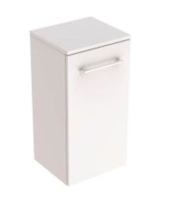 Selnova Square Low Cabinet With One Door For Vanity Basin Slim Rim White 