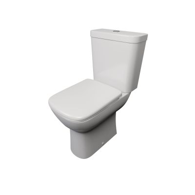 Comfort Square Raised Height Close Couple WC Set (Top Flush, Dual Push Button