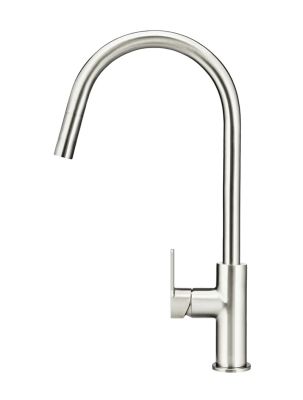 Retractable Round Paddle Kitchen Mixer Brushed Nickel