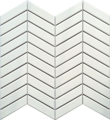 White Matt Chevron 289x303x5mm Sheet (11shts/sqm/box)