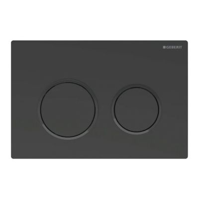 Omega20 Dual Flush Plate - Matt Black/Black
