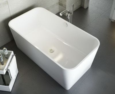Edge Freestanding Bath Polished White 1500x803x600mm