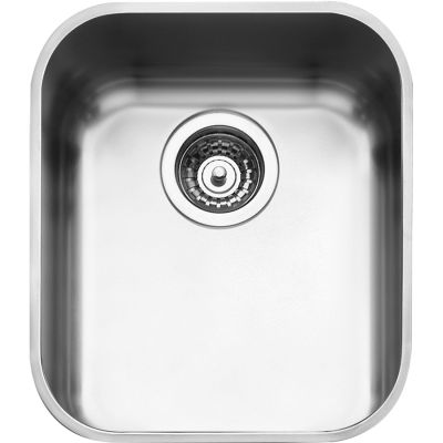 Alba Collection - Single Bowl Undermount Brushed Stainless Steel 180x420x360 mm