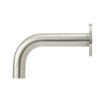Meir Round Curved Basin Spout 130mm - Brushed Nickel
