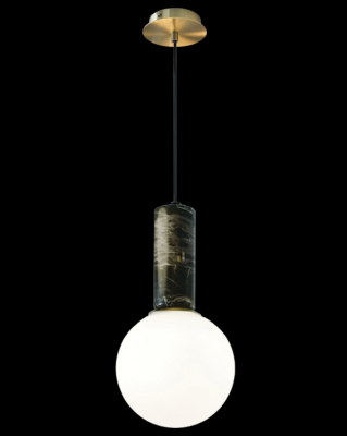 1xG9 LED 5W Black Marble Pendant